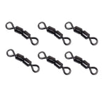 100 PCS 8 Word Shape Fishing Rolling Swivels Dual Rings Connector
