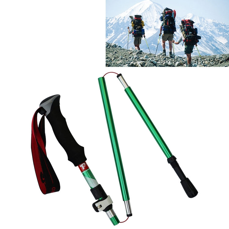 5 Node Portable Foldable Aluminium Alloy Alpenstocks Trekking Poles, Folding Length : 28.5CM