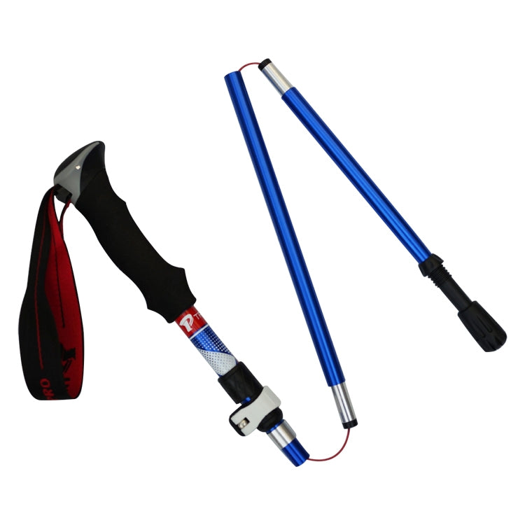 5 Node Portable Foldable Aluminium Alloy Alpenstocks Trekking Poles, Folding Length : 28.5CM