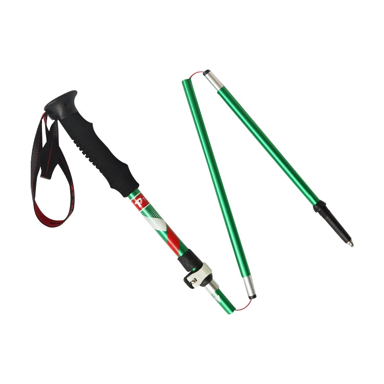 5 Node Portable Foldable Aluminium Alloy Alpenstocks Trekking Poles, Folding Length : 35CM