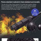 DC Male To DC Male + DC Female Power Connection Cable, Length: 0.3m