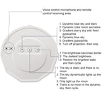 3 in 1 Bluetooth Music Starry Sky Projection Night Light with Remote Control