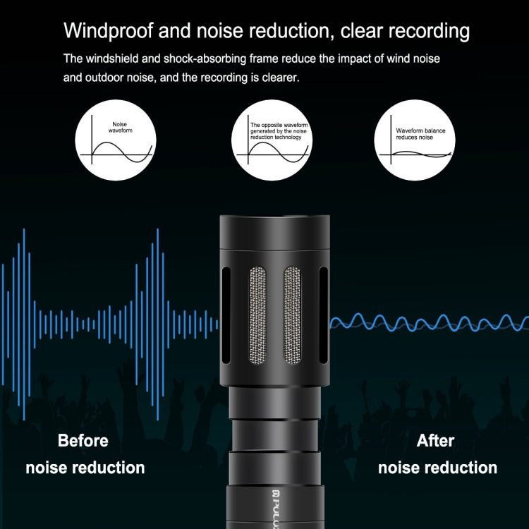 PULUZ Professional Interview Condenser Video Shotgun Microphone with 3.5mm Audio Cable for DSLR & DV Camcorder