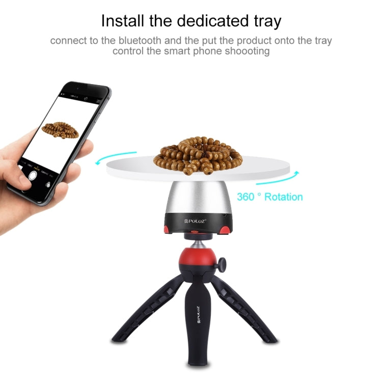 PULUZ Electronic 360 Degree Rotation Panoramic Head + Tripod Mount + GoPro Clamp + Phone Clamp with Remote Controller for Smartphones, GoPro Action Cameras