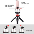PULUZ Electronic 360 Degree Rotation Panoramic Head + Tripod Mount + GoPro Clamp + Phone Clamp with Remote Controller for Smartphones, GoPro Action Cameras