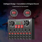 PULUZ Live Broadcasting Sound Card Bluetooth Karaoke Singing Recording Sound Mixer for Mobile Phone / Computer / Laptop / Tablet PC, Chinese Version