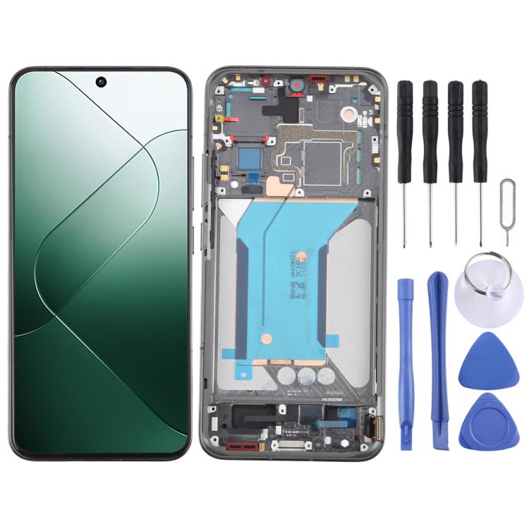 For Xiaomi 14 AMOLED Original LCD Screen Digitizer Full Assembly with Frame