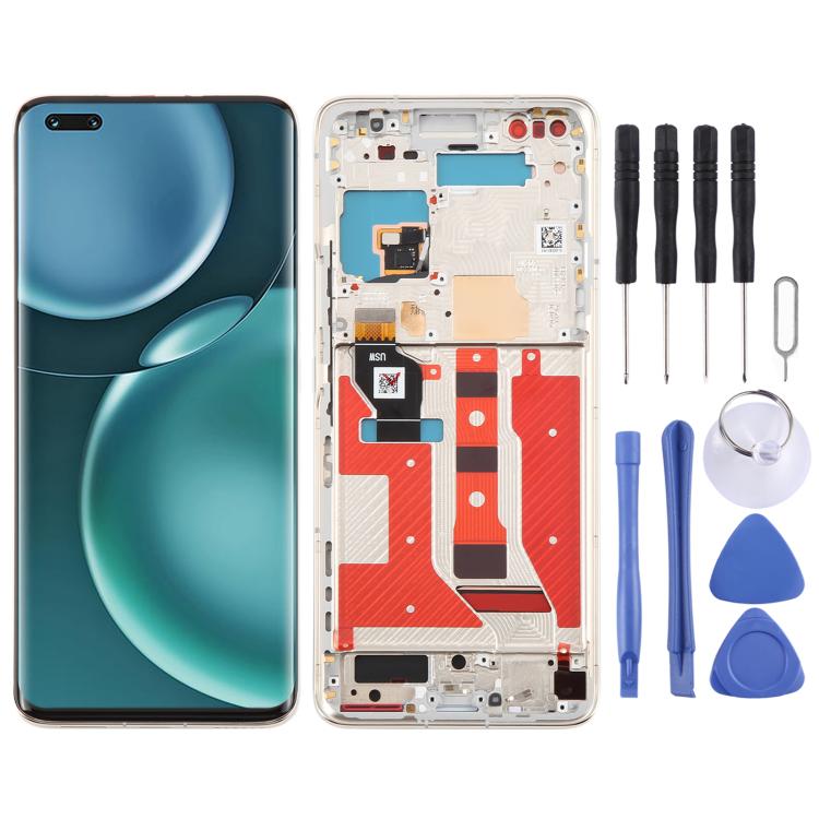 For Honor Magic4 Pro Original LCD Screen Digitizer Full Assembly with Frame, Supporting Fingerprint Identification