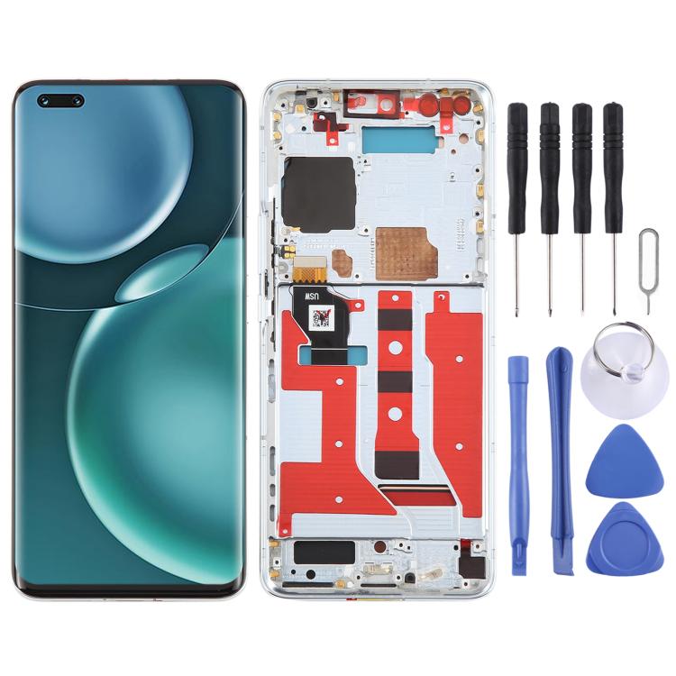 For Honor Magic4 Pro Original LCD Screen Digitizer Full Assembly with Frame, Supporting Fingerprint Identification