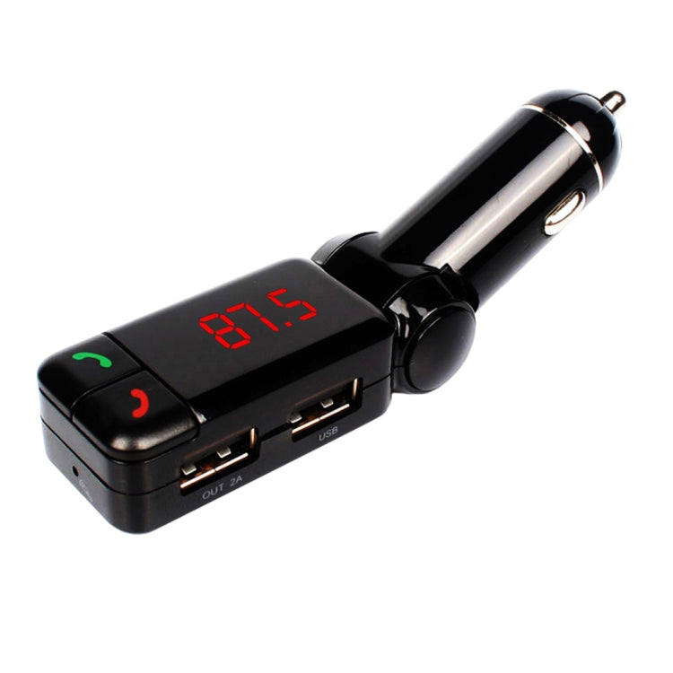 BC-06 Bluetooth Car Kit FM Transmitter Car MP3 Player with LED Display 2 USB Charger & Handsfree Function