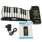 88 Keys Portable MIDI Silicone Flexible Roll Up Piano, Keyboard: 133 x 14.2 x 0.6cm
