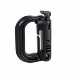 Plastic Portable Carabiner, 4 pcs in One Packaging, The Price is for 4 pcs (Light Grey)