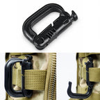 Plastic Portable Carabiner, 4 pcs in One Packaging, The Price is for 4 pcs (Light Grey)
