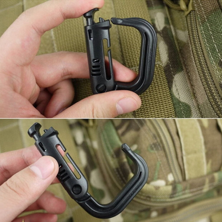 Plastic Portable Carabiner, 4 pcs in One Packaging, The Price is for 4 pcs (Light Grey)