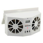 2W Solar Powered Car Auto Air Vent Cool Fan Cooler Ventilation System Radiator, with Temperature Display