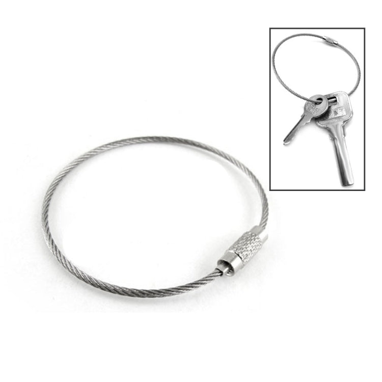 Outdoor Camping Multifunctional Steel Wire Rope Ring / Stainless Steel Wire Key Chain