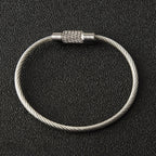 Outdoor Camping Multifunctional Steel Wire Rope Ring / Stainless Steel Wire Key Chain