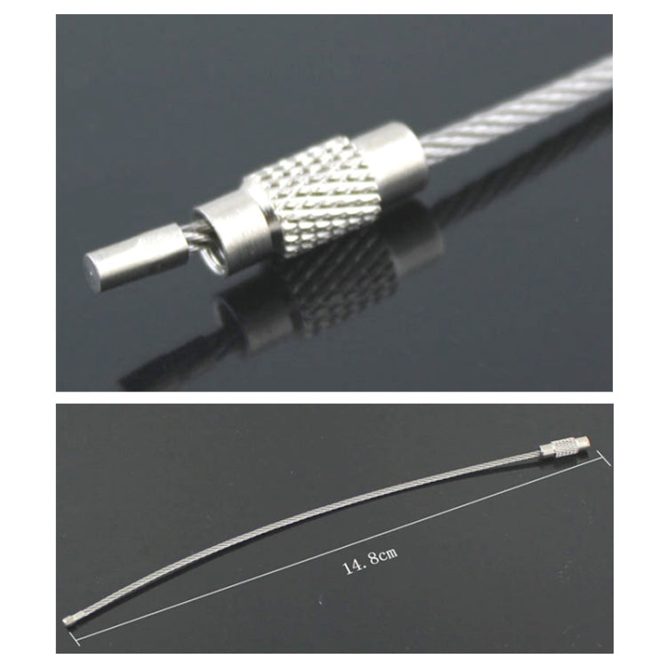 Outdoor Camping Multifunctional Steel Wire Rope Ring / Stainless Steel Wire Key Chain