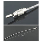 Outdoor Camping Multifunctional Steel Wire Rope Ring / Stainless Steel Wire Key Chain