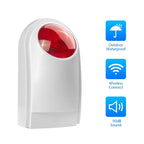 Outdoor Siren with Red Flashlight , Can be used 1.2A 12V as a Backup Battery