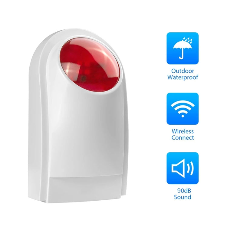 Outdoor Siren with Red Flashlight , Can be used 1.2A 12V as a Backup Battery