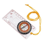 2 in 1 Compass with Map Measuring Ruler Lanyard Emergency Survival Tool