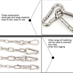 M6 Stainless Steel Carabiner Spring Hook Multi-tool Mountaineering Buckle Lock Camping Hook Rope, Inner Diameter: 5.8mm