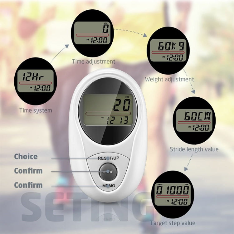 3D All Dimensional Waterproof Multifunction Digital Electronic Pedometer Step Counter