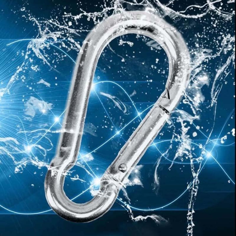 M5 Stainless Steel Carabiner Spring Hook Multi-tool Mountaineering Buckle Lock Camping Hook Rope, Inner Diameter: 4.9mm