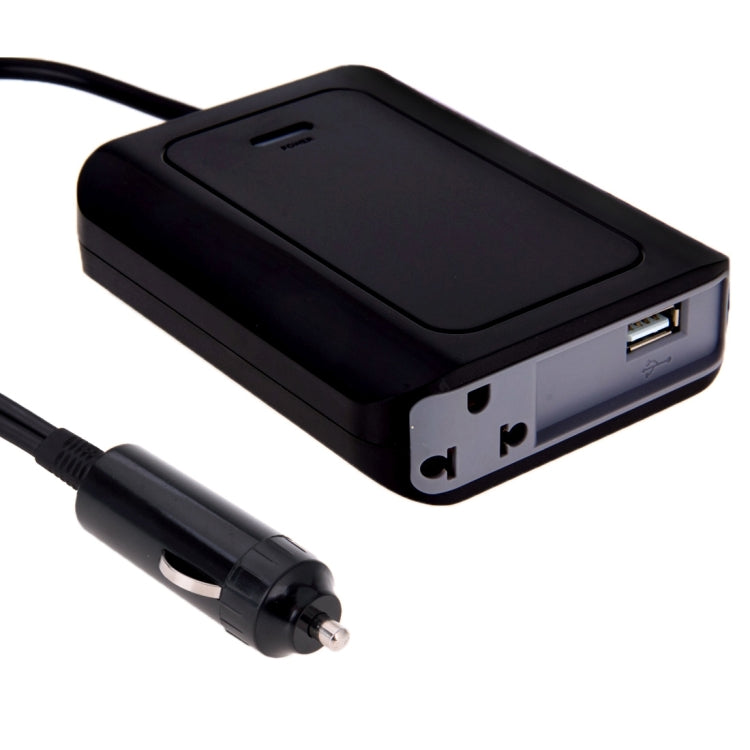 DY-200N, 200W DC 12V to AC Car Power Inverter with 500mA USB Port & EU / US Power Socket