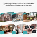 VOYE V006B2 Wireless Remote Control Chime Door Bell with Double-Receiver