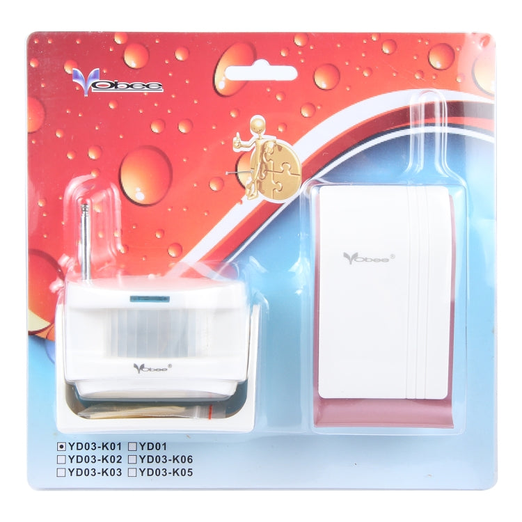 YD-03-K01 DC Human Induction Wireless Door Chime, EU Plug