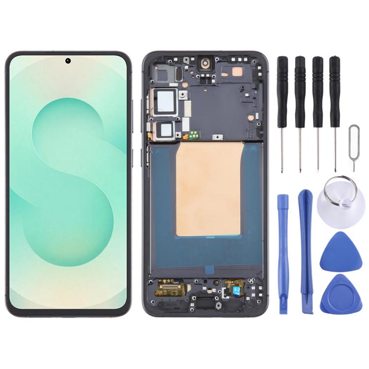 For Samsung Galaxy S25+ SM-S936B OLED LCD Screen Digitizer Full Assembly with Frame