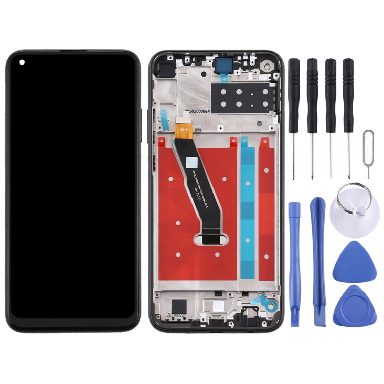 LCD Screen and Digitizer Full Assembly with Frame for Huawei P40 Lite E