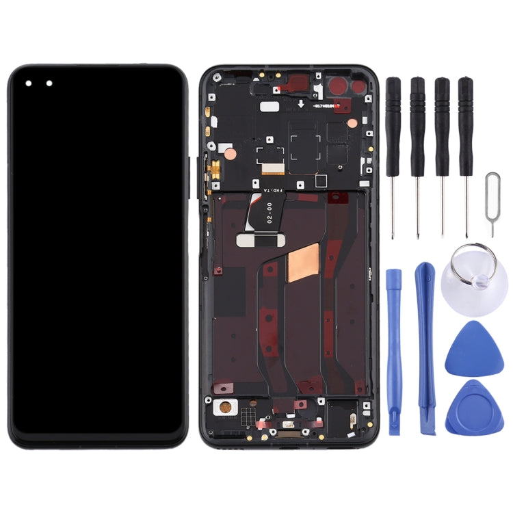 LCD Screen and Digitizer Full Assembly with Frame for Huawei Nova 6 5G