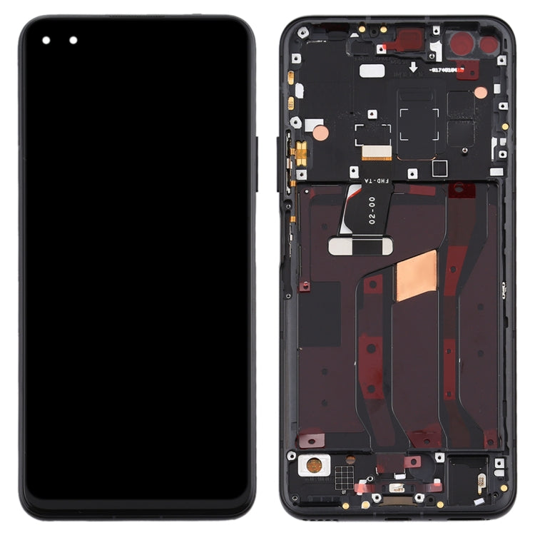 LCD Screen and Digitizer Full Assembly with Frame for Huawei Nova 6 5G