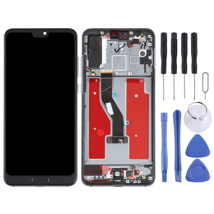 LCD Screen and Digitizer Full Assembly with Frame for Huawei P20 Pro