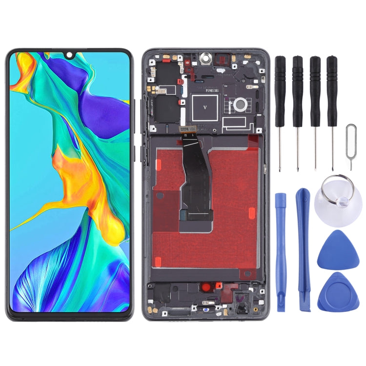 LCD Screen and Digitizer Full Assembly With Frame for Huawei P30