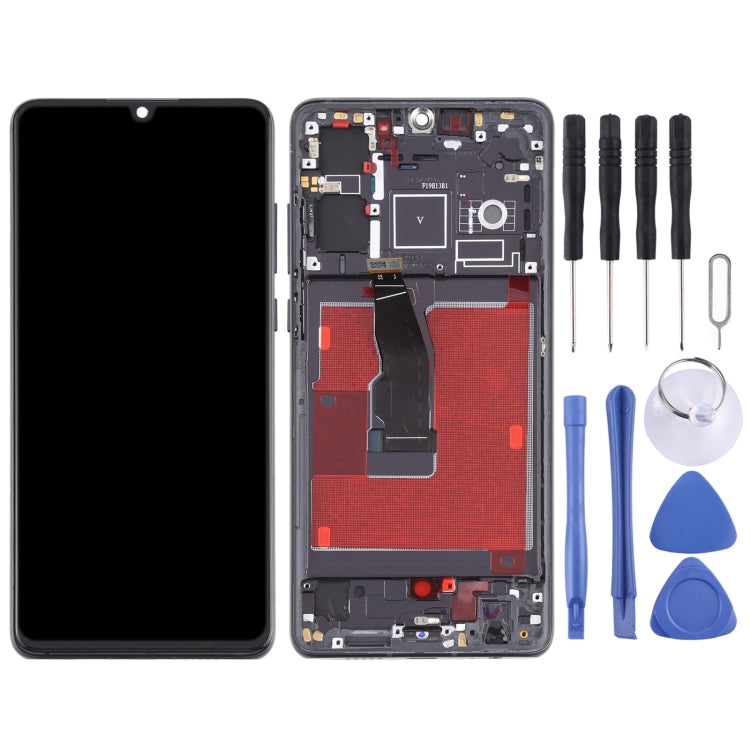 LCD Screen and Digitizer Full Assembly With Frame for Huawei P30