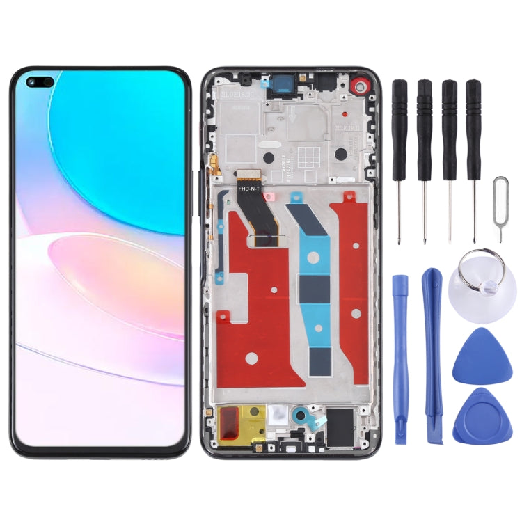 Original LCD Screen and Digitizer Full Assembly with Frame for Huawei Nova 8i