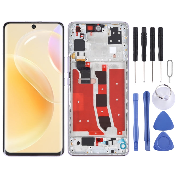 Original LCD Screen and Digitizer Full Assembly with Frame for Huawei Nova 8 5G