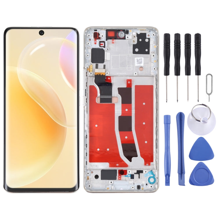Original LCD Screen and Digitizer Full Assembly with Frame for Huawei Nova 8 5G