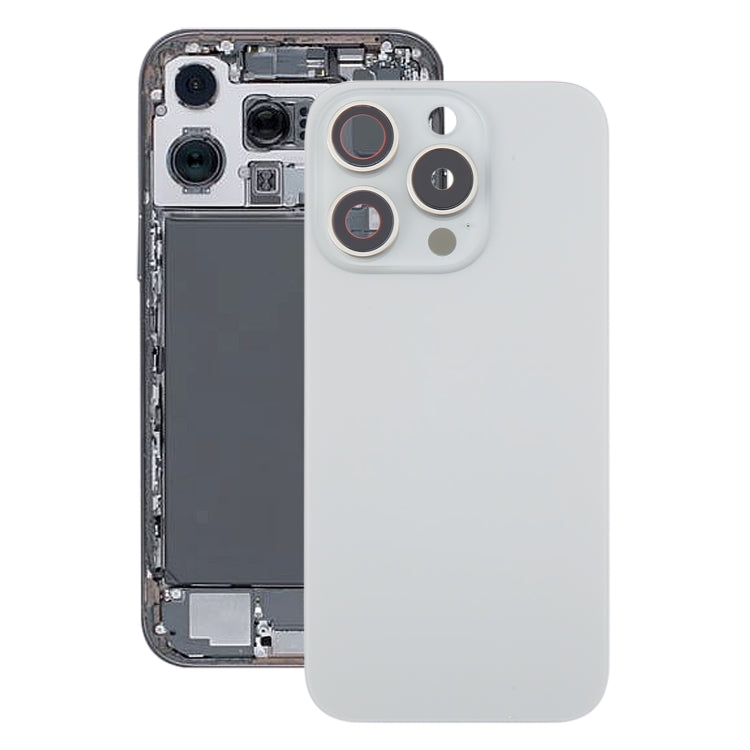 For iPhone 16 Pro Glass Original Battery Back Cover with Camera Lens Cover