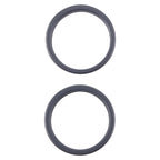 For iPhone 16 2pcs/set Rear Camera Glass Lens Metal Outside Protector Hoop Ring