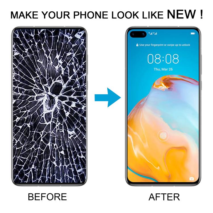 For Huawei P40 TFT LCD Screen Digitizer Full Assembly with Frame, Not Supporting Fingerprint Identification