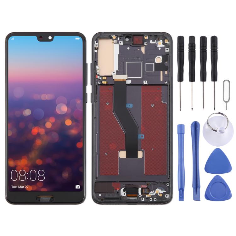 For Huawei P20 Pro TFT LCD Screen Digitizer Full Assembly with Frame, Not Supporting Fingerprint Identification