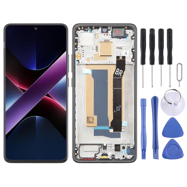 For Xiaomi Poco X7 Pro AMOLED Original LCD Screen Digitizer Full Assembly with Frame