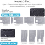 Qianli 10 in 1 Middle Frame Reballing Platform For iPhone X / XS / XS Max / 11 / 11 Pro / 11 Pro Max / 12 / 12 Pro / 12 mini / 12 Pro Max