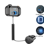 T2 FM Transmitter Hands-free Headphone Kit Headphone MP3 Player Private Call USB PD Quick Charge Audio Receiver