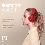 Fingertime P1 Wireless Bluetooth 5.0 Stereo Soft Leather Earmuffs Foldable Headset Built-in Mic for PC / Cell Phones